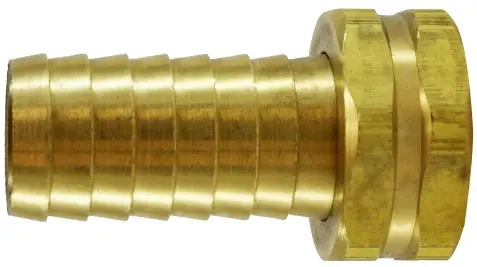 Trusted Brand Midland Metal 30568 Long Shank Hex Adapter, 1 in Garden Hose Barbed x 1 in FNPSM, Brass