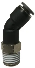Exclusive Offer Midland Metal 20140C 45 deg Swivel Elbow, 1/4 in Push-In x 1/4 in MNPT, Composite