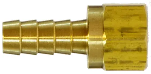 Midland Metal 32107 Dual 45 Deg/37 Deg Flare Swivel, Hose Barb, 3/16 x 1/4 Hb x Fem Flare Swivl, Brass Fittings Fast Shipping