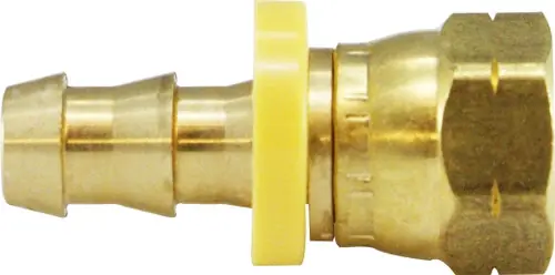 Midland Metal 30258 Swivel Connector, 5/8 in Push-On Hose Barbed x 5/8 in Female SAE 45 deg Flared, Brass Affordable