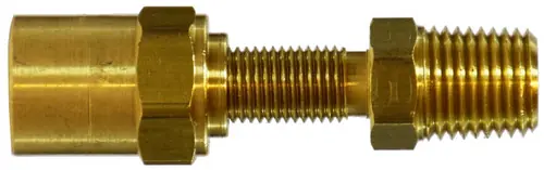Must Have Midland Metal 32726 Reusable Hose Adapter, 1/4 in Hose x 1/4 in Male NPTF, Brass