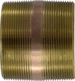 Midland Metal 40221 Seamless Pipe Nipple, 4 in MPT x 4 in MPT, 3 in, Brass In Demand