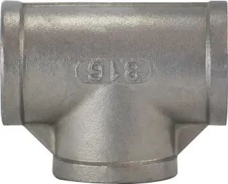 Midland Metal 62250 Pipe Tee, 1/8 in FPT x 1/8 in FPT x 1/8 in FPT, Stainless Steel, 150 lb Seasonal Sale