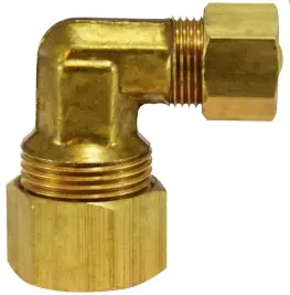 Reduced Price Midland Metal 18135 90 deg Reducing Elbow, 3/8 in Compression x 1/4 in Compression, Brass