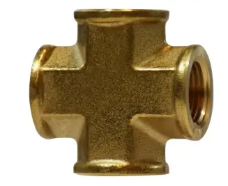 Midland Metal 28052 Pipe Cross, 1/2 in FNPTF x 1/2 in FNPTF x 1/2 in FNPTF x 1/2 in FNPTF, Brass In Demand