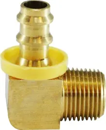 Reduced Price Midland Metal 30382 90 deg Elbow, 1/2 in Push-On Hose Barbed x 3/8 in MIP, Brass