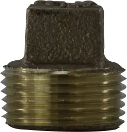 Midland Metal 44655LF Cored Square Head Plug, 1 in MPT, Bronze Top Pick
