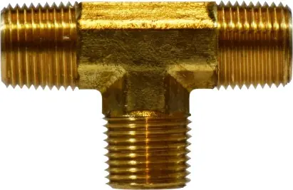 Price Cut Midland Metal 28291 Pipe Tee, 1/4 in MNPT x 1/4 in MNPT x 1/4 in MNPT, Brass