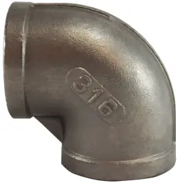 Midland Metal 63102 90 deg Elbow, 3/8 in FNPT x 3/8 in FNPT, Stainless Steel, 150 lb Seasonal Sale