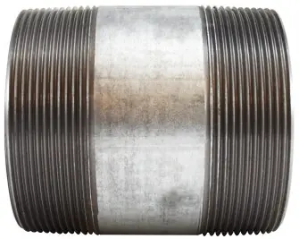 Fresh Stock Midland Metal 56332 Welded Pipe Nipple, 4 in MPT x 4 in MPT, 10 in L, Steel, Galvanized, SCH 40 Schedule