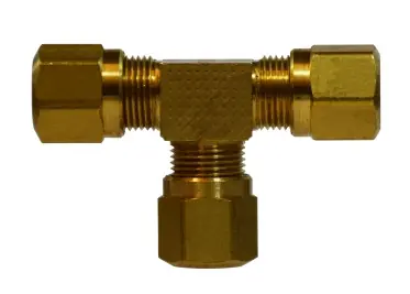 Don't Miss Out Midland Metal 38045 Tee, 3/8 in Tube OD x 3/8 in Tube OD x 3/8 in Tube OD, Brass
