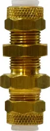 Mega Sale Midland Metal Poly-Flo 20338 Bulkhead Union, 5/16 in Tube OD x 5/16 in Tube OD, Brass