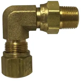 Midland Metal 38104S 90 deg Swivel Elbow, 1/2 in Tube OD x 3/8 in Male NPTF, Brass Trusted Brand