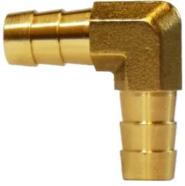 Midland Metal 32418 90 deg Elbow, 1/2 in Hose Barbed x 1/4 in FIP, Brass Authentic