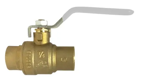 Fast Shipping Midland Metal 943616LF Ball Valve, 1-1/2 in Nominal, Sweat x Sweat, 600 psi WOG Pressure