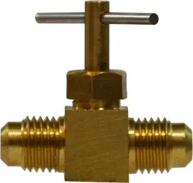 While Supplies Last Midland Metal 46045 Needle Valve, 1/4 x 1/4 in Nominal, Male Flared x Male Flared, 150 psi Pressure