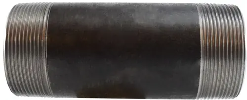 Midland Metal 59202SMLS Seamless Pipe Nipple, 3 in MPT x 3 in MPT, 3-1/2 in L, Steel, Black, SCH 80 Schedule Genuine