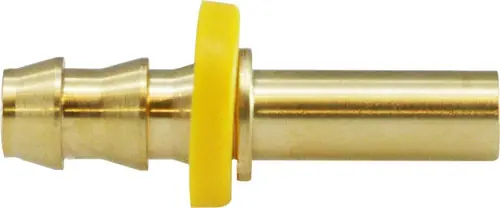 Today Only Midland Metal 30426 Rigid Tube Adapter, 3/8 in Push-On Hose Barb x 1/2 in Tube OD, Brass
