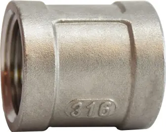 Midland Metal 63416 Banded Coupling, 1-1/4 in FPT x 1-1/4 in FPT, Stainless Steel, 150 lb Secure Checkout
