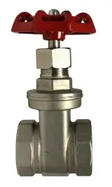 Markdown Midland Metal 949253 Gate Valve, 1/2 in Nominal, Threaded, 200 psi Pressure, 316 Stainless Steel Body