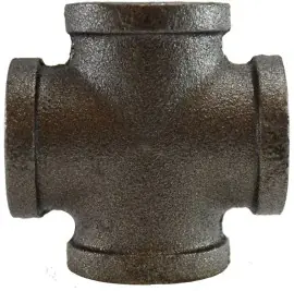 Cheap Midland Metal 65393 Cross, 1/2 in FPT x 1/2 in FPT x 1/2 in FPT x 1/2 in FPT, Iron, Black