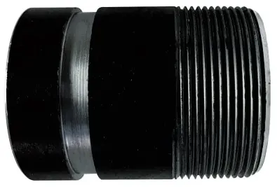 Clearance Midland Metal 57209TV Seamless Pipe Nipple, 3 in Threaded x 3 in Grooved, 8 in L, Steel, Black, SCH 40 Schedule