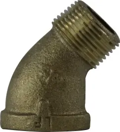 Midland Metal 44208LF 45 deg Street Elbow, 2 in MPT x 2 in FPT, Bronze Price Cut