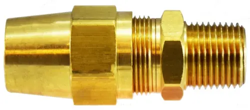 Special Discount Midland Metal 38225 Adapter, 1/2 in Tube OD x 3/8 in Male NPTF, Brass