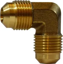 Markdown Midland Metal 10410 90 deg Elbow, 5/8 in Male Flared x 5/8 in Male Flared, Brass