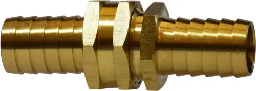 Secure Checkout Midland Metal 30046 Coupling Set, 1 in Hose Barbed x 1 in Hose Barbed, Brass