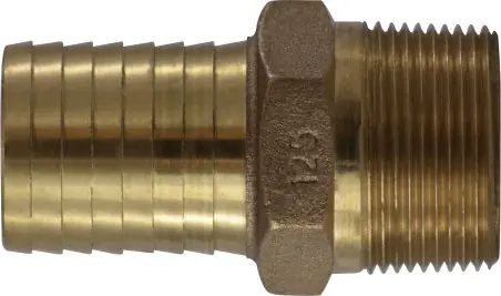 Midland Metal 973949 Hex Adapter, 2 in Hose Barbed x 2 in MIP, Bronze Best Seller
