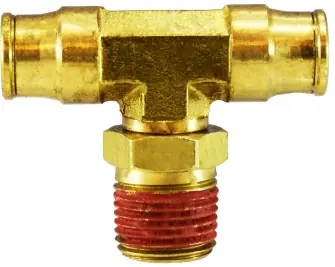 Flash Sale Midland Metal 20103 Swivel Branch Tee, 1/8 in Tube OD x 1/8 in Male NPTF x 1/8 in Tube OD, Brass
