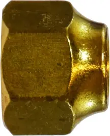 Midland Metal 10039 Hex Short Forged Nut, 1/4 in SAE 45 deg Flare, Brass Sale
