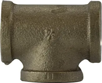 Midland Metal 44251LF Pipe Tee, 1/4 in FPT x 1/4 in FPT x 1/4 in FPT, Bronze New Release