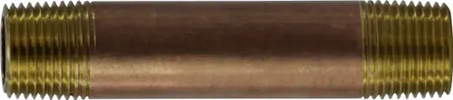 Midland Metal 40046 Seamless Pipe Nipple, 3/8 in MPT x 3/8 in MPT, 4 in, Brass Reduced Price