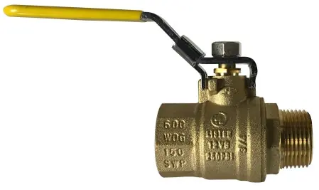 Limited Offer Midland Metal 948172L Ball Valve, 1/2 in Nominal, MPT x FPT, 600 psi WOG Pressure, -20 to 300 deg F