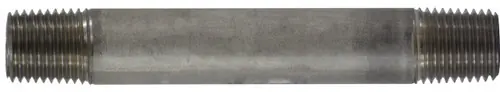 Grab Now Midland Metal 48034 Welded Pipe Nipple, 1/4 in MPT x 1/4 in MPT, 10 in L, Stainless Steel, SCH 40 Schedule