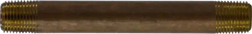 Midland Metal 40017 Seamless Pipe Nipple, 1/8 in MPT x 1/8 in MPT, 12 in, Brass Must Have