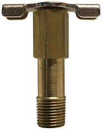 Midland Metal 46078 Drain Cock with Long Internal Seat, 1/8 in Nominal Pipe, MIP, Brass Body Fresh Stock