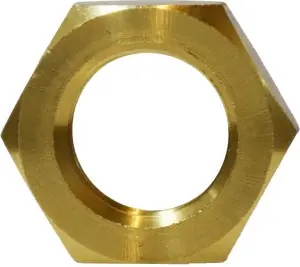 Authentic Midland Metal 28124 Hex Locknut, 1/4 in NPSL, Brass