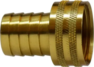 Hot Deal Midland Metal 30466 Short Shank Swivel Adapter with Knurled Nut, 1/2 in Garden Hose Barbed x 3/4 in FGH, Brass
