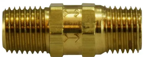 Midland Metal 46500 High Pressure Check Valve, 1/4 x 1/4 in Nominal, MIP x MIP, Brass Body, Import Fan Favorite