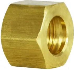 Markdown Midland Metal 18033 Hex Nut, 1/8 in Compression, Brass