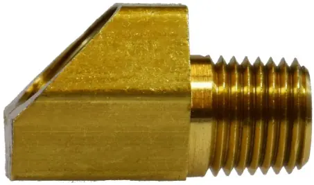 Midland Metal 12072 45 deg Elbow, 3/16 in Female Inverted Flared x 1/8 in MNPTF, Brass Latest