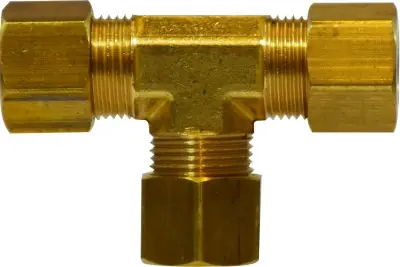 Midland Metal 18101 Tee, 1/8 in Compression x 1/8 in Compression x 1/8 in Compression, Brass Holiday Sale