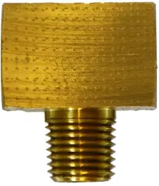 Buy Today Midland Metal 12103 Branch Tee, 3/8 in Inverted Flared x 3/8 in Inverted Flared x 1/4 in MNPTF, Brass