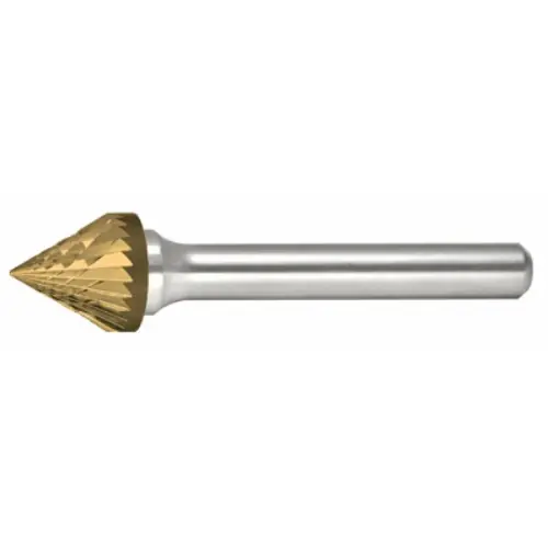 Alfa Tools B71260ADTN Sj-1 Carbide Burr 60° Cone Double Cut Tin Coated Weekend Sale