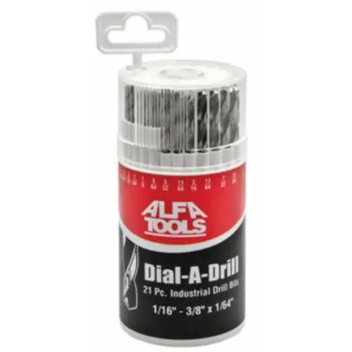 Alfa Tools J160195DB 21 pc Bright Dial-A-Drill Set Professional Grade