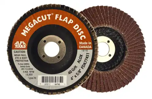 Don't Miss Out Alfa Tools FDZ774979N 5" x 5/8-11" x 36 Grit T29 Zirconia Flap Disc W/Nut, 5 Pack