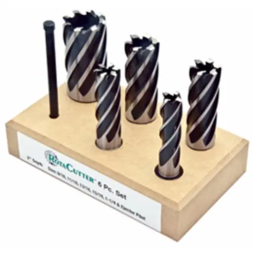 Alfa Tools RCHS84396 6 pc 2" Depth Of Cut Rotacutter Set In Wood Black Professional Grade